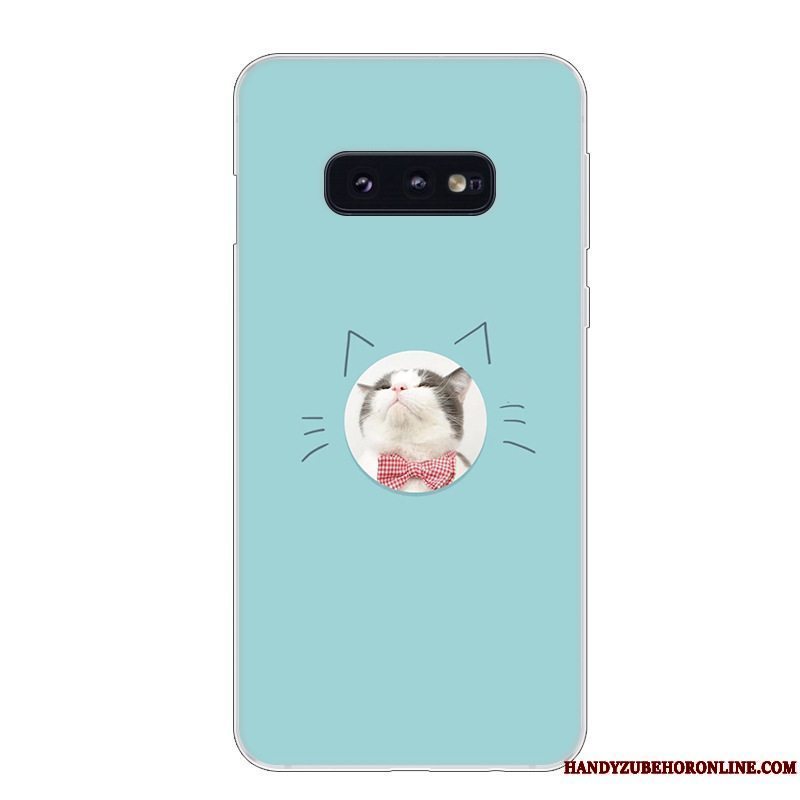 Etui Samsung Galaxy S10e Blød Blå Hvid, Cover Samsung Galaxy S10e Silikone Anti-fald Telefon