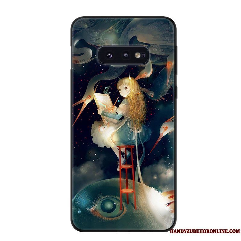 Etui Samsung Galaxy S10e Blød Nubuck Frisk, Cover Samsung Galaxy S10e Beskyttelse Grøn Af Personlighed