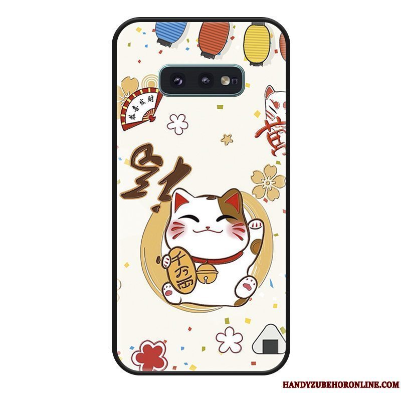 Etui Samsung Galaxy S10e Cartoon Rød Joyous, Cover Samsung Galaxy S10e Beskyttelse Kat Anti-fald