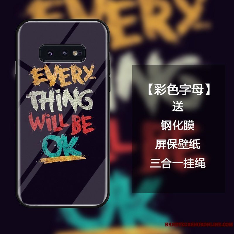 Etui Samsung Galaxy S10e Kreativ Anti-fald Alfabet, Cover Samsung Galaxy S10e Farve Blå Af Personlighed