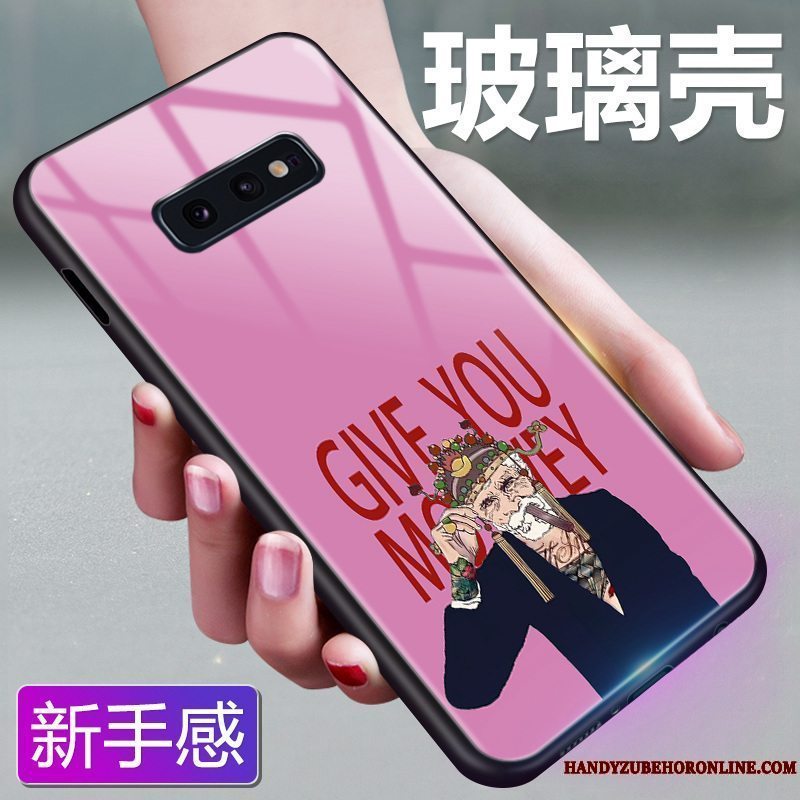 Etui Samsung Galaxy S10e Kreativ Glas Net Red, Cover Samsung Galaxy S10e Beskyttelse Rød Wealth