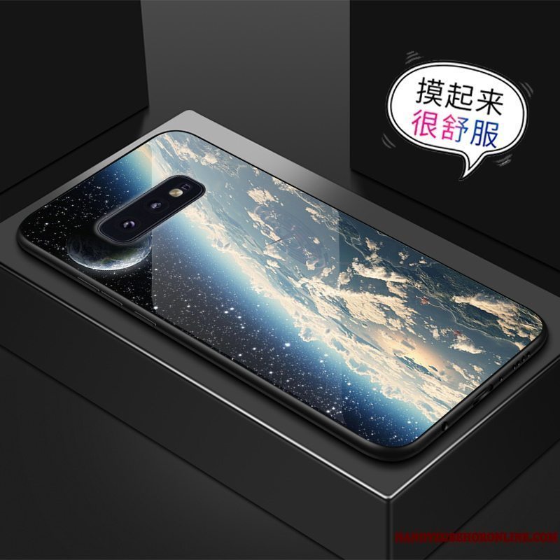 Etui Samsung Galaxy S10e Kreativ Grøn Telefon, Cover Samsung Galaxy S10e Anti-fald Glas