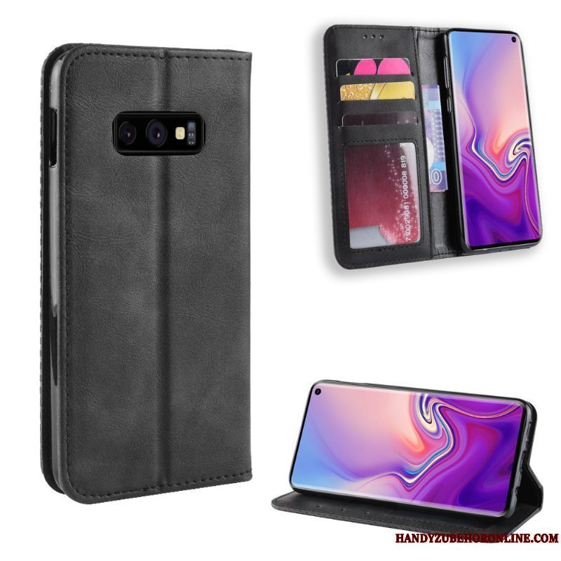 Etui Samsung Galaxy S10e Læder Kort Mønster, Cover Samsung Galaxy S10e Beskyttelse Telefonanti-fald