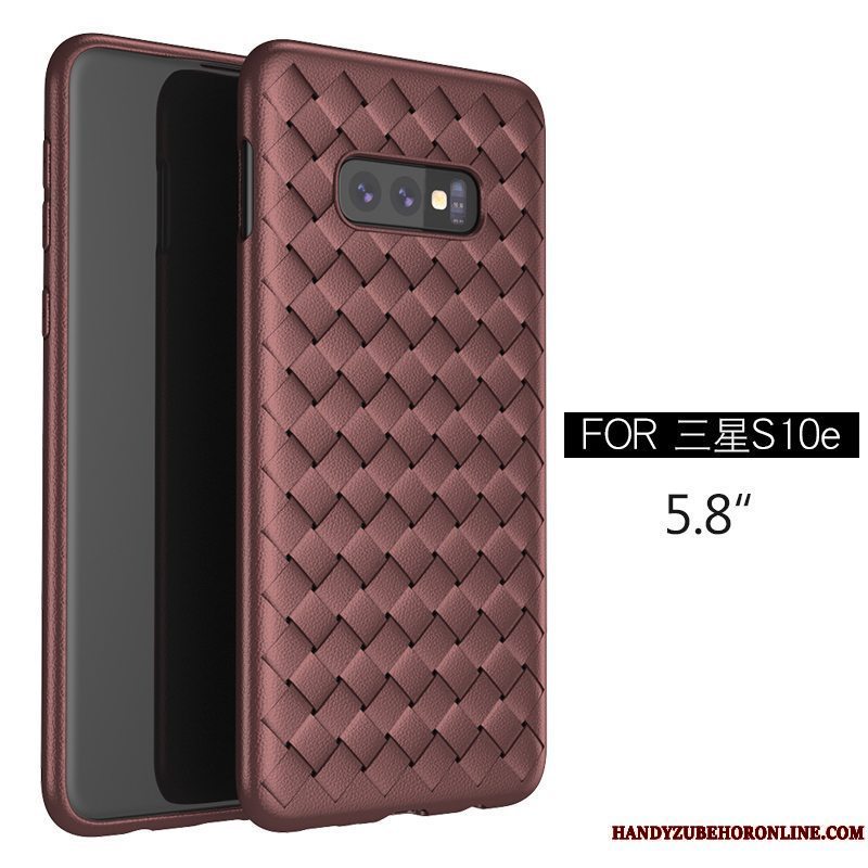 Etui Samsung Galaxy S10e Læder Udstrålende Åndbar, Cover Samsung Galaxy S10e Beskyttelse Mønster Strikkede