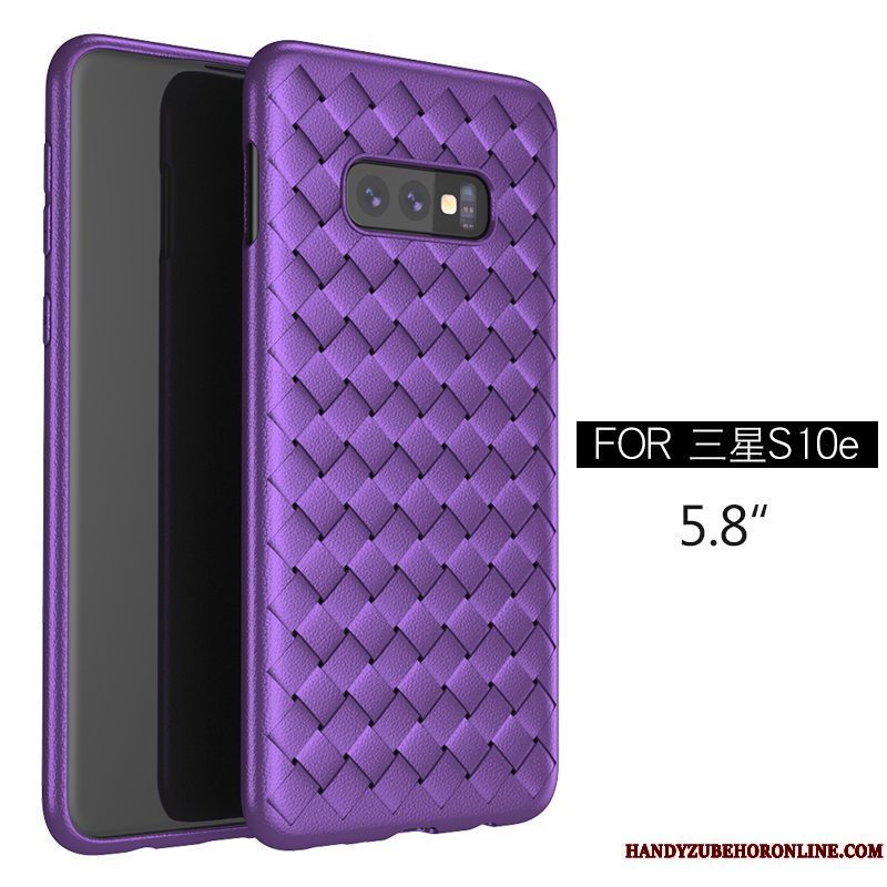 Etui Samsung Galaxy S10e Læder Udstrålende Åndbar, Cover Samsung Galaxy S10e Beskyttelse Mønster Strikkede