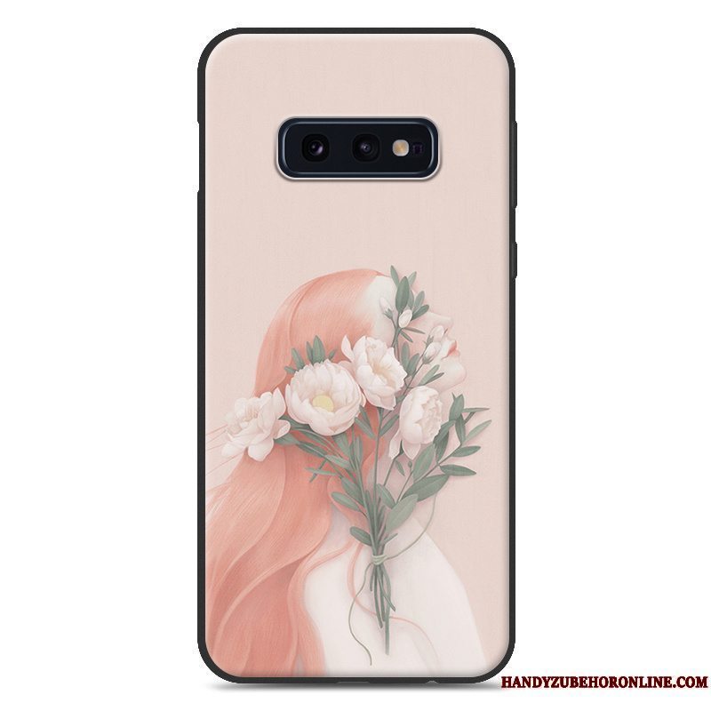 Etui Samsung Galaxy S10e Mode Frisk Telefon, Cover Samsung Galaxy S10e Silikone Net Red Simple