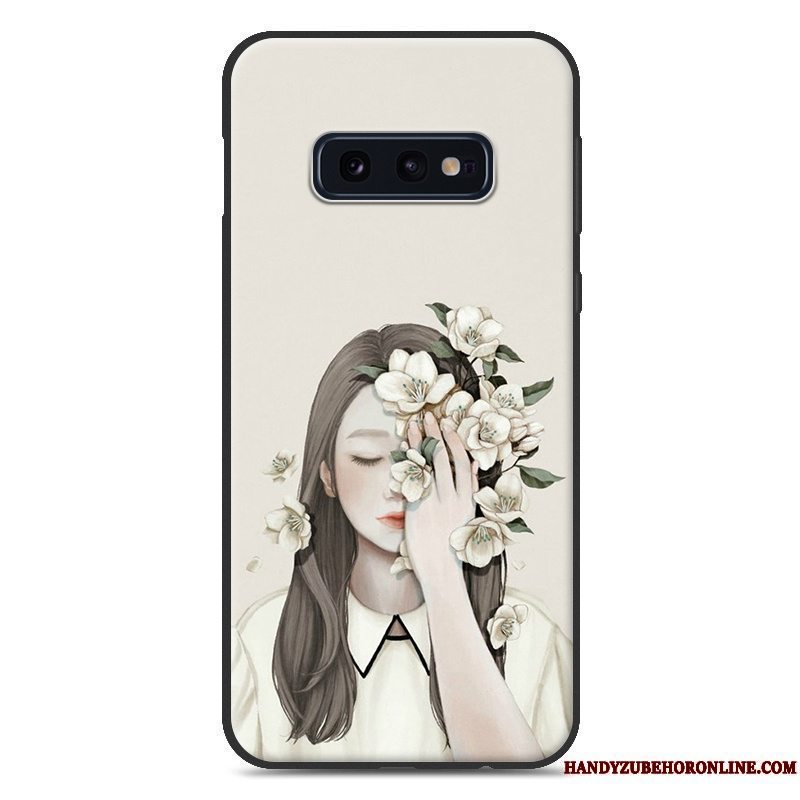 Etui Samsung Galaxy S10e Mode Frisk Telefon, Cover Samsung Galaxy S10e Silikone Net Red Simple