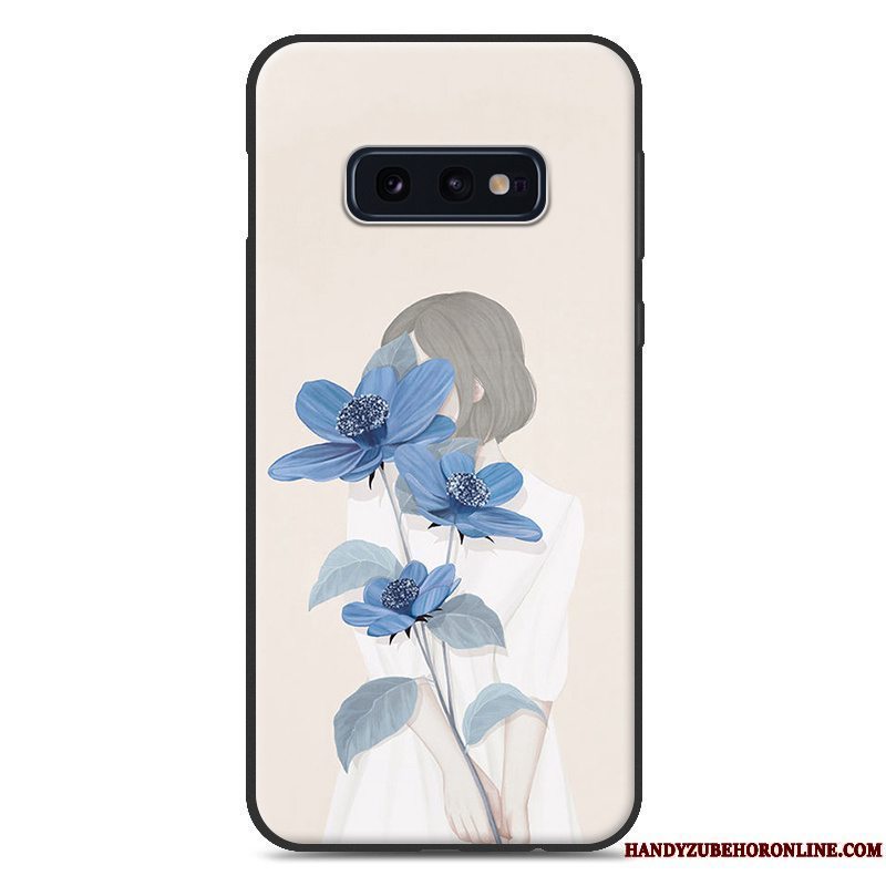 Etui Samsung Galaxy S10e Mode Frisk Telefon, Cover Samsung Galaxy S10e Silikone Net Red Simple