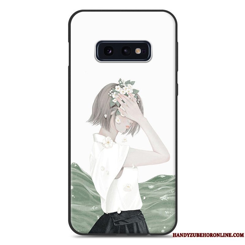 Etui Samsung Galaxy S10e Mode Frisk Telefon, Cover Samsung Galaxy S10e Silikone Net Red Simple