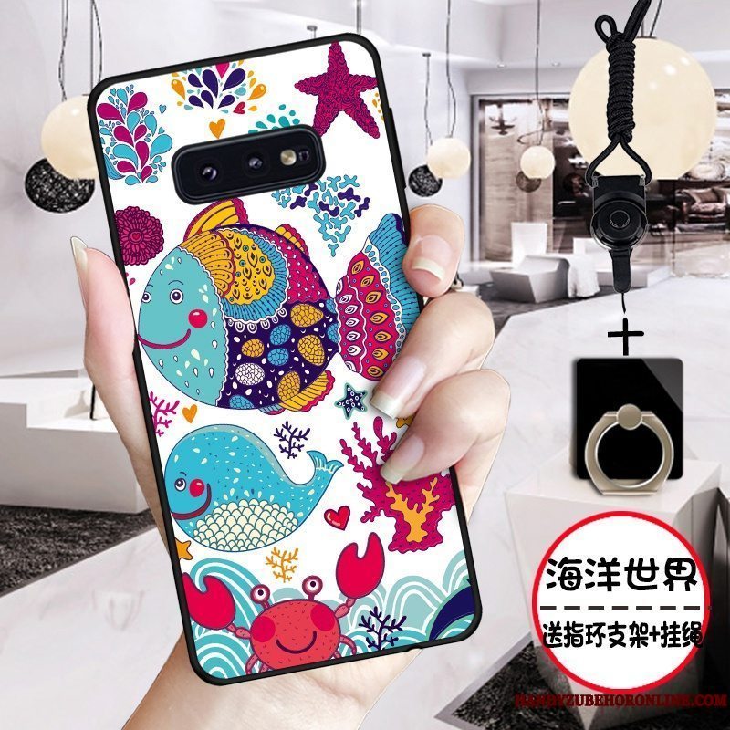 Etui Samsung Galaxy S10e Silikone Anti-fald Tredimensionale, Cover Samsung Galaxy S10e Beskyttelse Smuk Lyserød