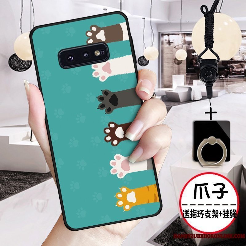 Etui Samsung Galaxy S10e Silikone Anti-fald Tredimensionale, Cover Samsung Galaxy S10e Beskyttelse Smuk Lyserød