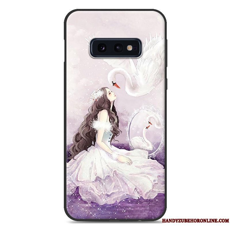 Etui Samsung Galaxy S10e Silikone Net Red Anti-fald, Cover Samsung Galaxy S10e Tasker Trend Telefon