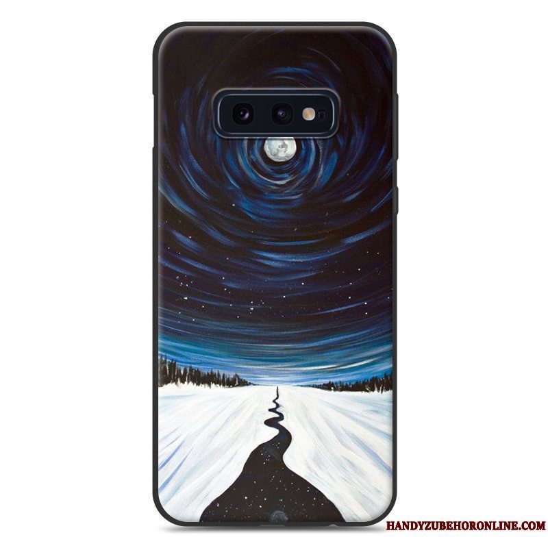 Etui Samsung Galaxy S10e Silikone Net Red Anti-fald, Cover Samsung Galaxy S10e Tasker Trend Telefon