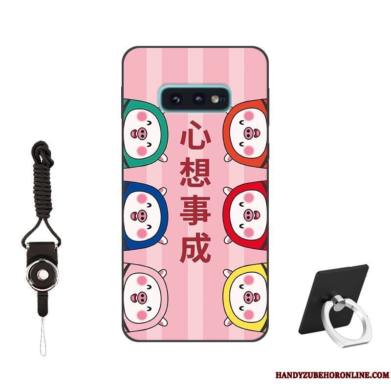 Etui Samsung Galaxy S10e Silikone Telefontilpas, Cover Samsung Galaxy S10e Blød Af Personlighed Lyserød