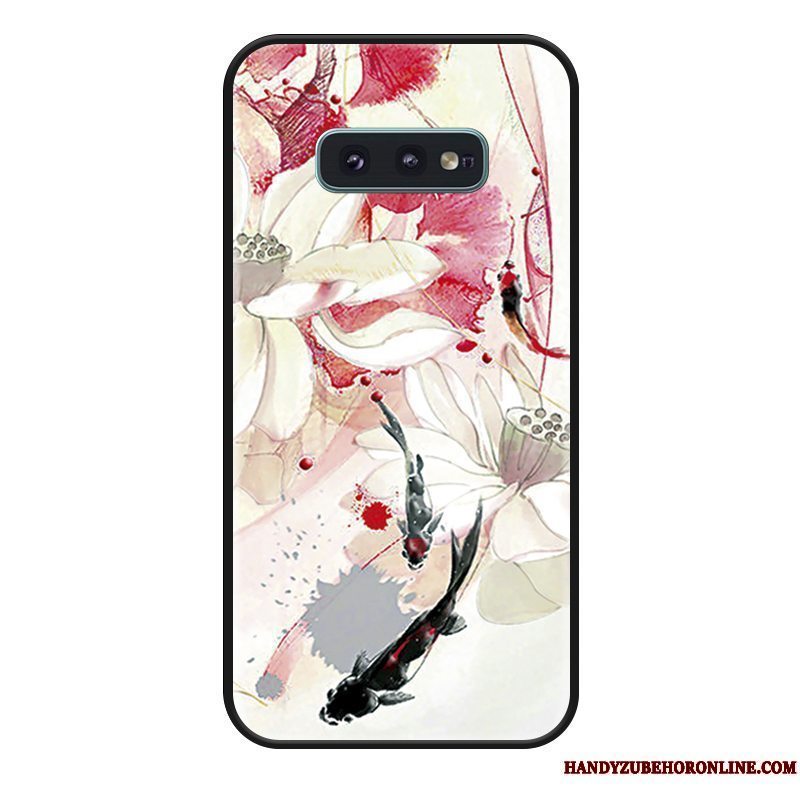 Etui Samsung Galaxy S10e Tasker Kinesisk Stil Blæk, Cover Samsung Galaxy S10e Kreativ Karpe Elskeren