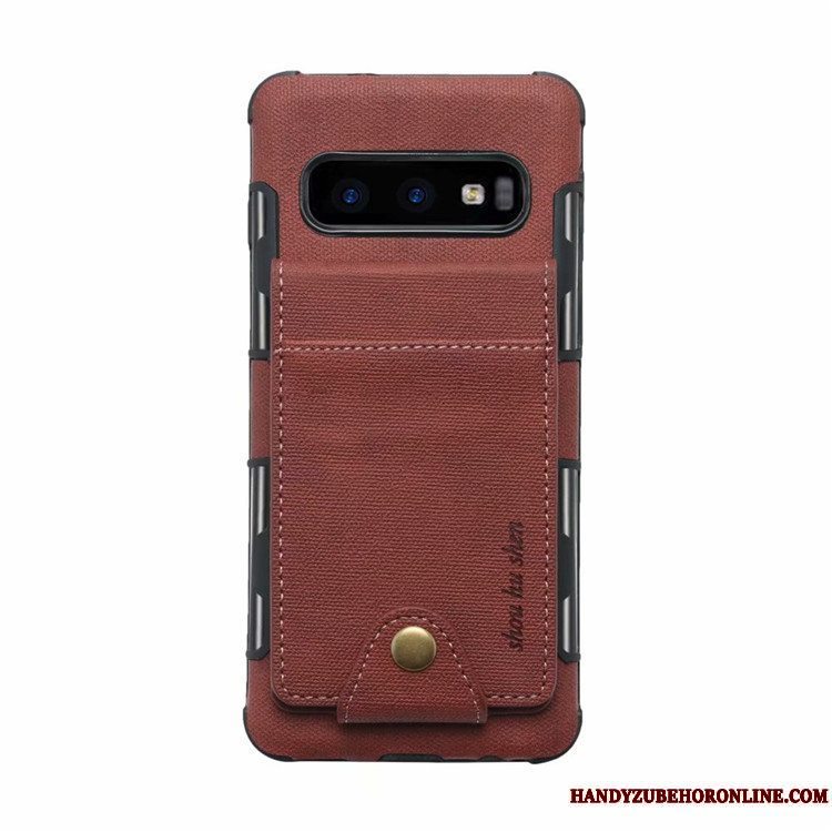 Etui Samsung Galaxy S10e Tasker Rød Telefon, Cover Samsung Galaxy S10e Læder Kort