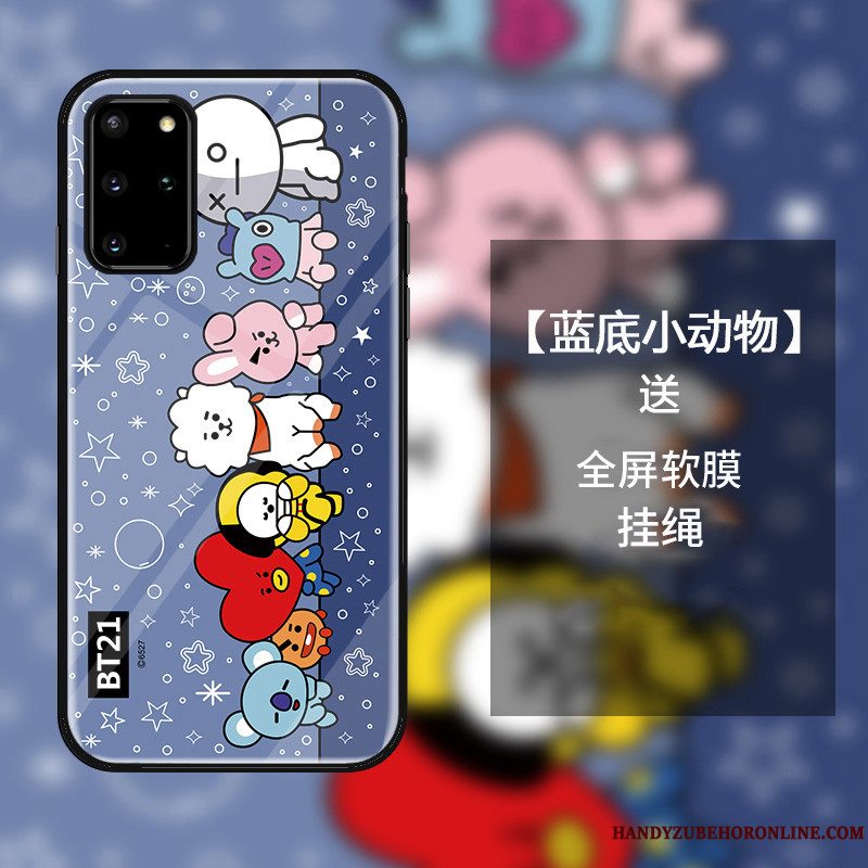 Etui Samsung Galaxy S20+ Beskyttelse Anti-fald Grøn, Cover Samsung Galaxy S20+ Cartoon Nuttet Glas