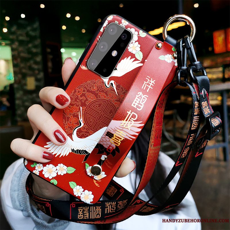 Etui Samsung Galaxy S20+ Beskyttelse Telefonnet Red, Cover Samsung Galaxy S20+ Tasker Hængende Ornamenter Kinesisk Stil