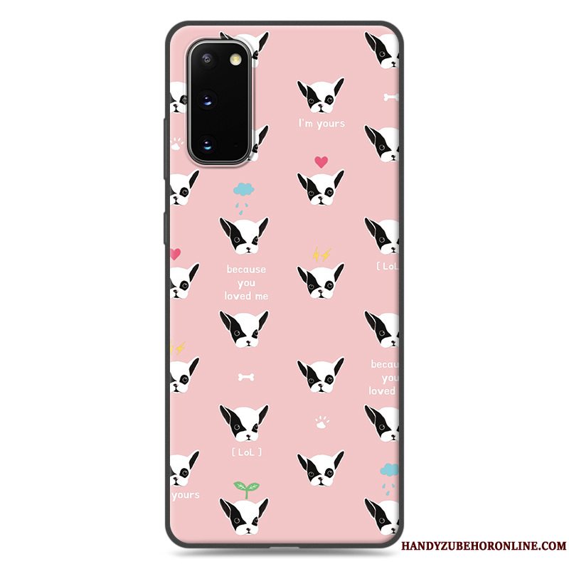 Etui Samsung Galaxy S20 Cartoon Grå Nubuck, Cover Samsung Galaxy S20 Silikone Telefon