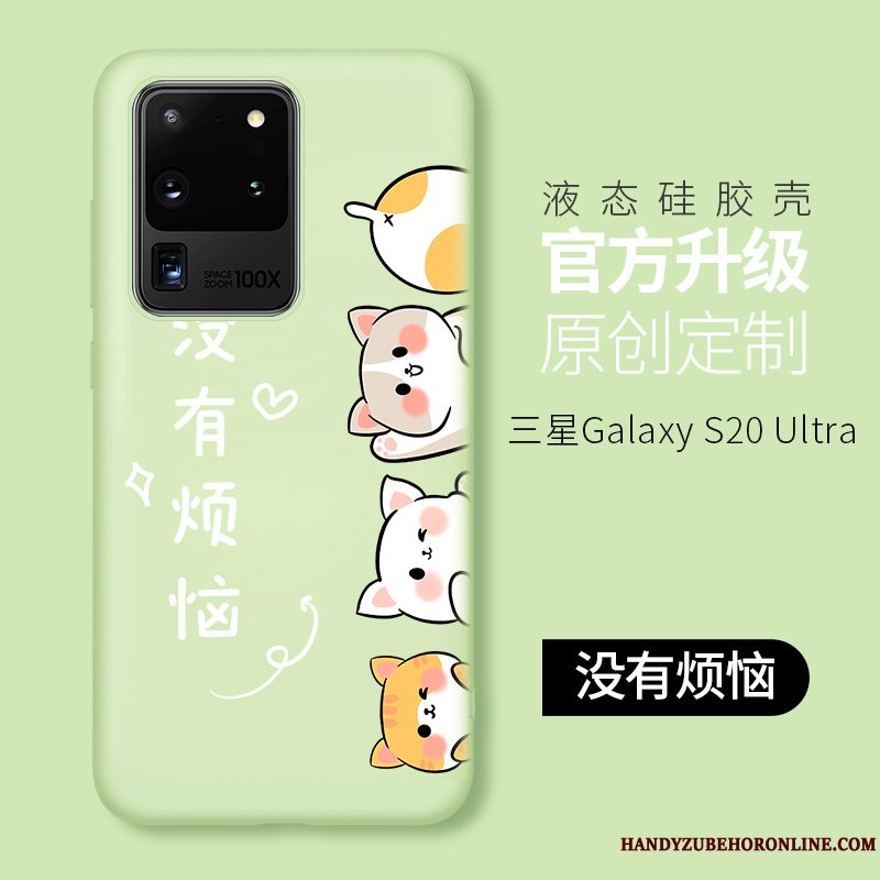 Etui Samsung Galaxy S20+ Tasker Smuk Telefon, Cover Samsung Galaxy S20+ Silikone Grøn