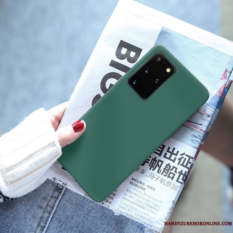 Etui Samsung Galaxy S20+ Tynd Anti-fald, Cover Samsung Galaxy S20+ Telefongrøn