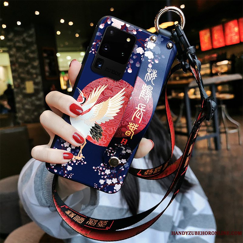 Etui Samsung Galaxy S20 Ultra Beskyttelse Anti-fald Net Red, Cover Samsung Galaxy S20 Ultra Blød Trend Ny