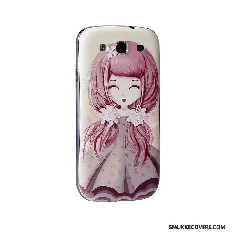 Etui Samsung Galaxy S3 Cartoon Lilla Telefon, Cover Samsung Galaxy S3 Relief Bagdæksel