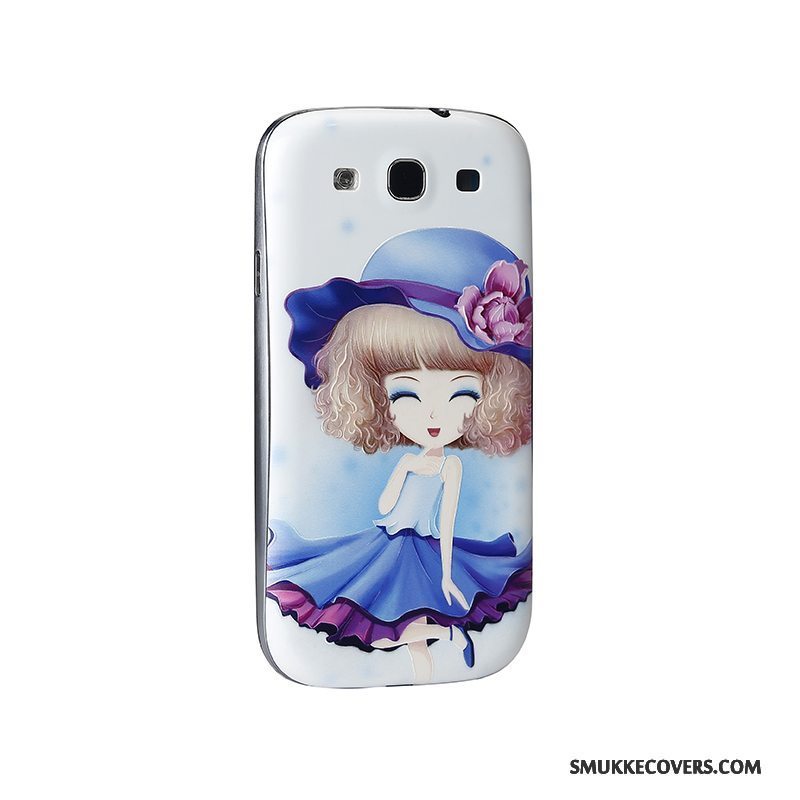 Etui Samsung Galaxy S3 Cartoon Lilla Telefon, Cover Samsung Galaxy S3 Relief Bagdæksel