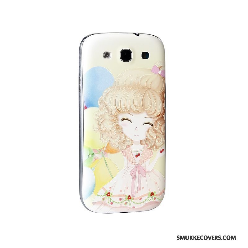 Etui Samsung Galaxy S3 Cartoon Lilla Telefon, Cover Samsung Galaxy S3 Relief Bagdæksel