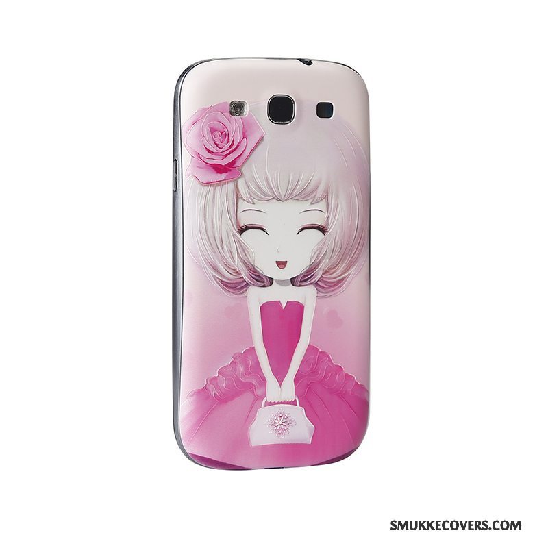 Etui Samsung Galaxy S3 Cartoon Lilla Telefon, Cover Samsung Galaxy S3 Relief Bagdæksel