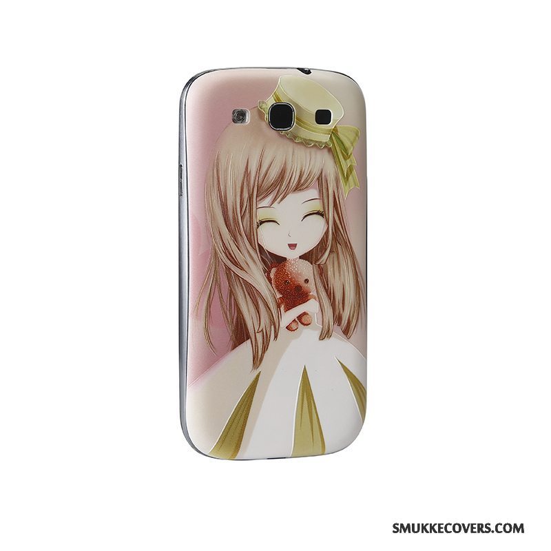 Etui Samsung Galaxy S3 Cartoon Lilla Telefon, Cover Samsung Galaxy S3 Relief Bagdæksel