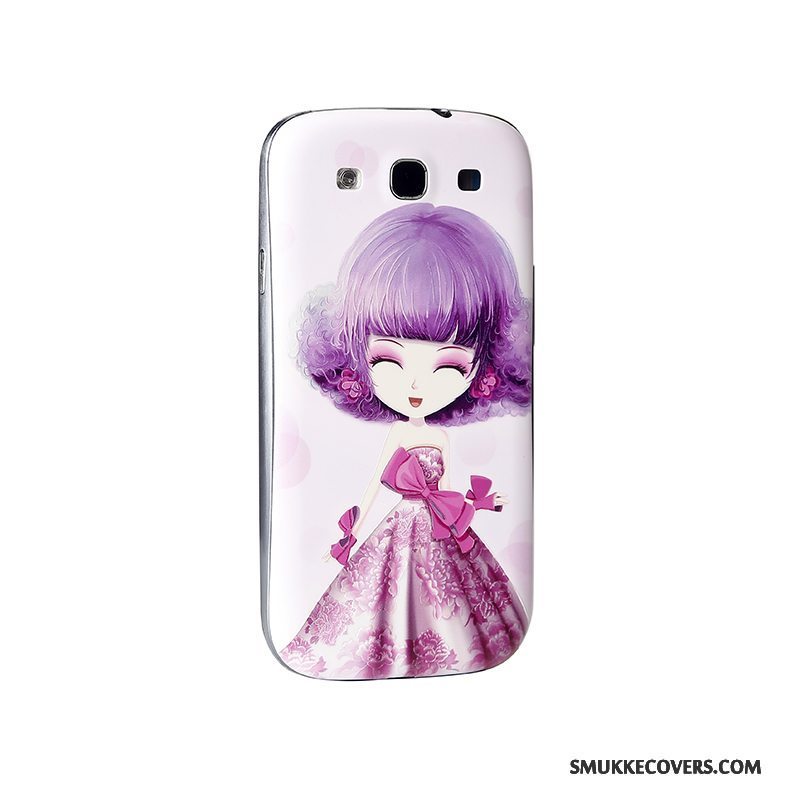 Etui Samsung Galaxy S3 Cartoon Lilla Telefon, Cover Samsung Galaxy S3 Relief Bagdæksel