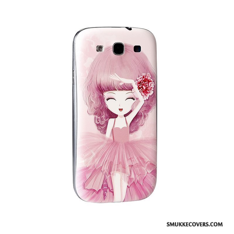 Etui Samsung Galaxy S3 Cartoon Lilla Telefon, Cover Samsung Galaxy S3 Relief Bagdæksel