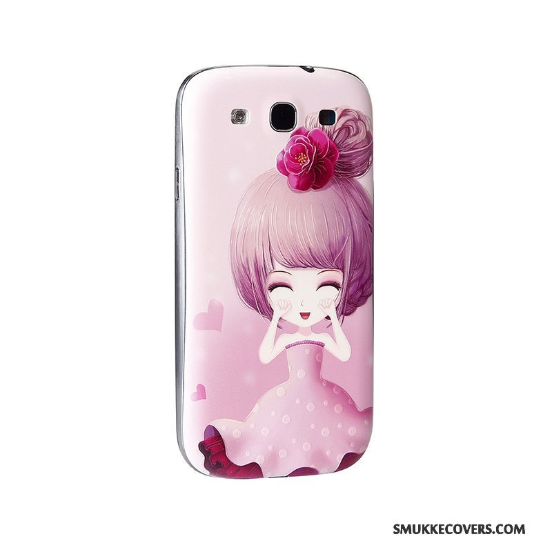 Etui Samsung Galaxy S3 Cartoon Lilla Telefon, Cover Samsung Galaxy S3 Relief Bagdæksel