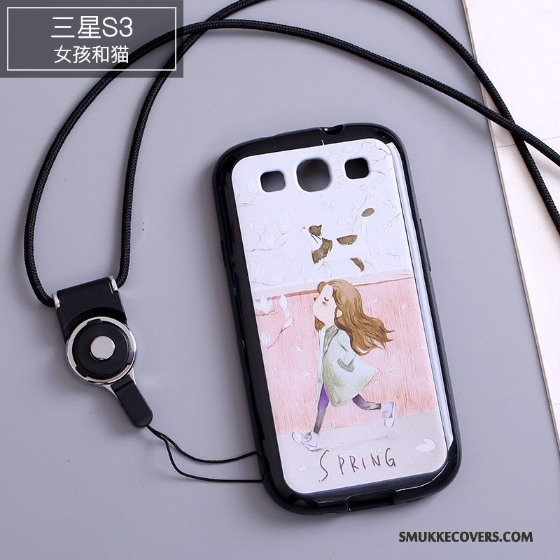 Etui Samsung Galaxy S3 Cartoon Telefonhængende Ornamenter, Cover Samsung Galaxy S3 Beskyttelse