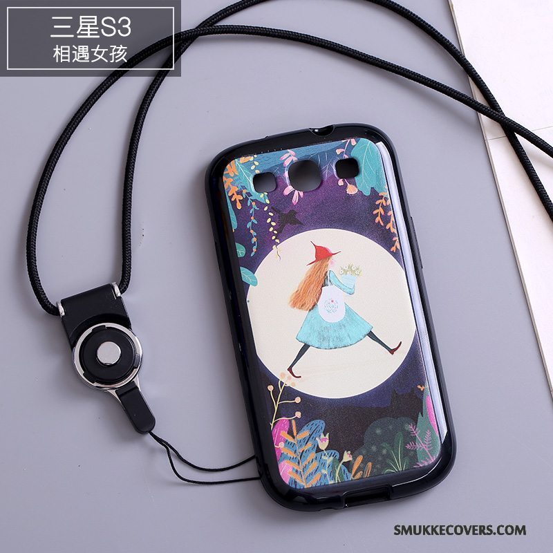 Etui Samsung Galaxy S3 Cartoon Telefonhængende Ornamenter, Cover Samsung Galaxy S3 Beskyttelse