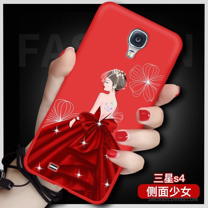 Etui Samsung Galaxy S4 Beskyttelse Anti-fald Telefon, Cover Samsung Galaxy S4 Silikone Rød