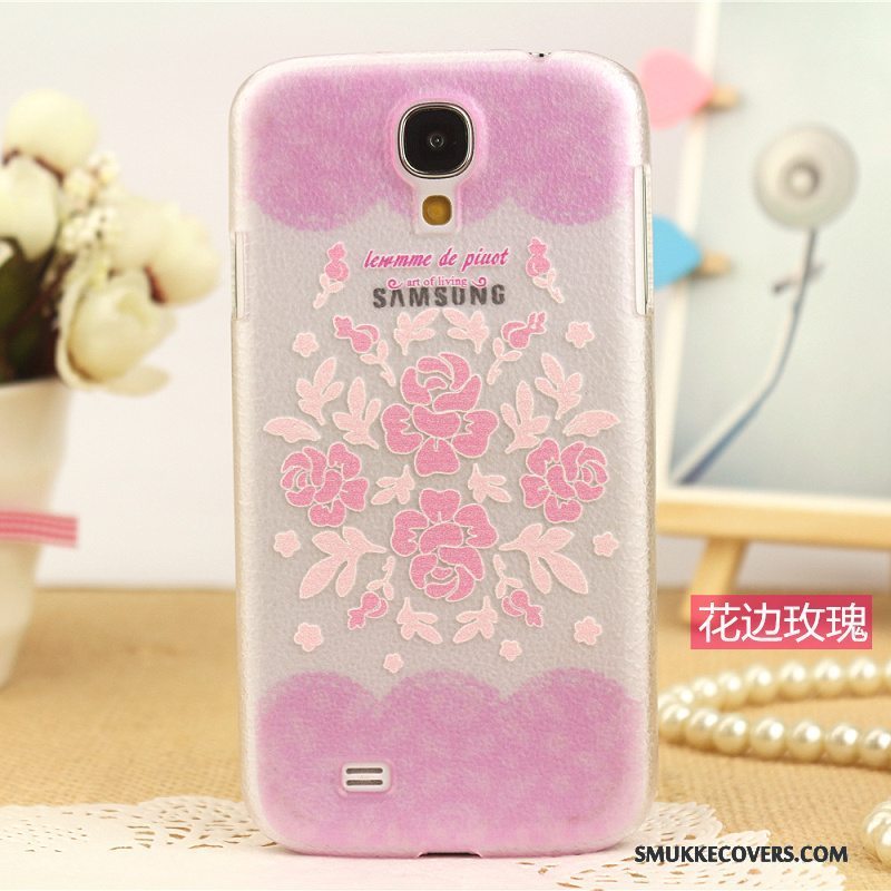Etui Samsung Galaxy S4 Læder Lyserød Ny, Cover Samsung Galaxy S4 Beskyttelse Telefonmønster