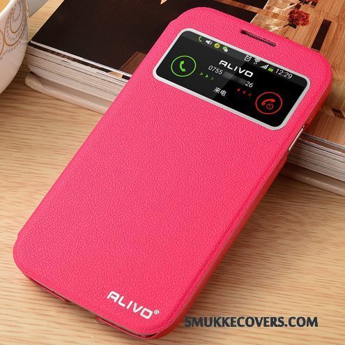 Etui Samsung Galaxy S4 Læder Telefonrød, Cover Samsung Galaxy S4 Beskyttelse