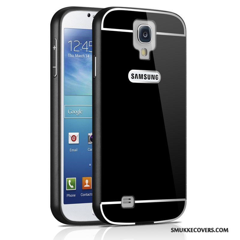 Etui Samsung Galaxy S4 Metal Ramme Anti-fald, Cover Samsung Galaxy S4 Beskyttelse Bagdæksel Lyserød