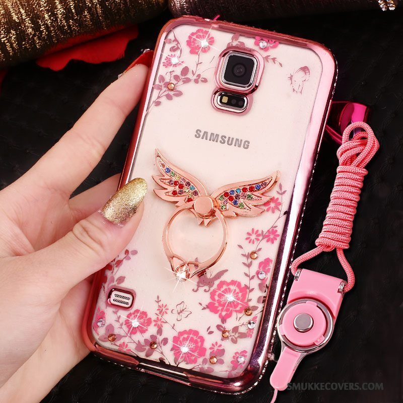 Etui Samsung Galaxy S4 Strass Anti-fald Blå, Cover Samsung Galaxy S4 Silikone Belægning Telefon