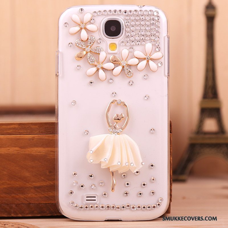 Etui Samsung Galaxy S4 Strass Guld Telefon, Cover Samsung Galaxy S4 Beskyttelse