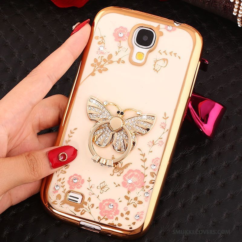 Etui Samsung Galaxy S4 Strass Ring Telefon, Cover Samsung Galaxy S4 Beskyttelse Guld