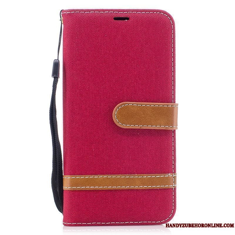 Etui Samsung Galaxy S41 Læder Rød Trend, Cover Samsung Galaxy S41 Folio Ny Kort