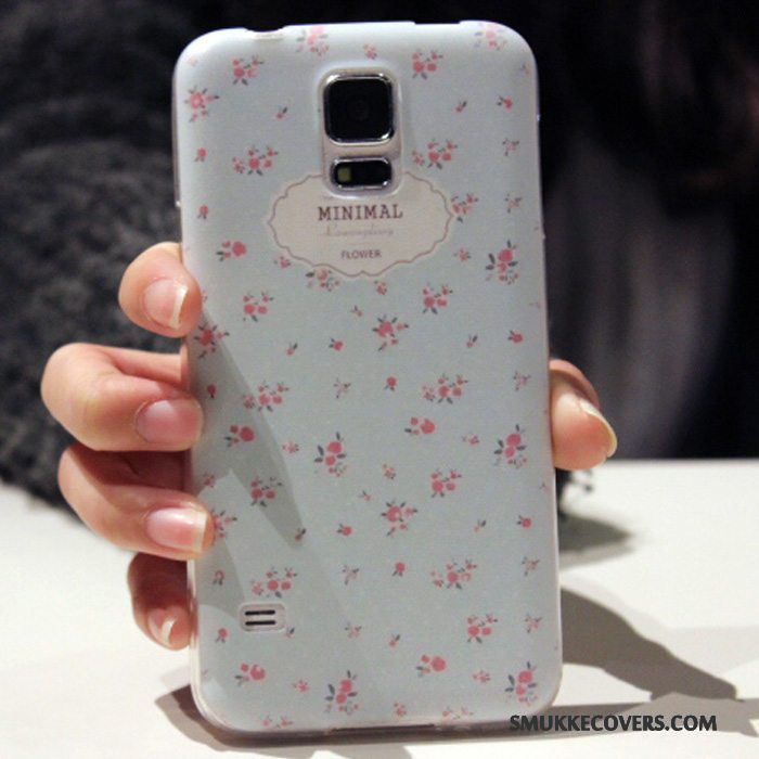 Etui Samsung Galaxy S5 Beskyttelse Anti-fald Telefon, Cover Samsung Galaxy S5 Blød Lyseblå