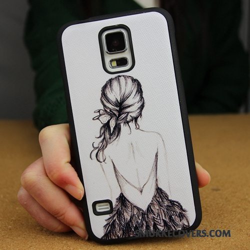 Etui Samsung Galaxy S5 Blød Hård Bagdæksel, Cover Samsung Galaxy S5 Farve Nubuck Ramme