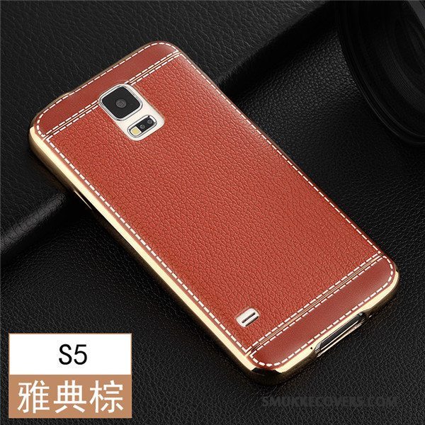 Etui Samsung Galaxy S5 Blød Nubuck Brun, Cover Samsung Galaxy S5 Silikone Tynd Telefon