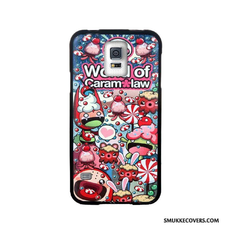 Etui Samsung Galaxy S5 Cartoon Telefonhærdning, Cover Samsung Galaxy S5 Blød Skærmbeskyttelse Hvid