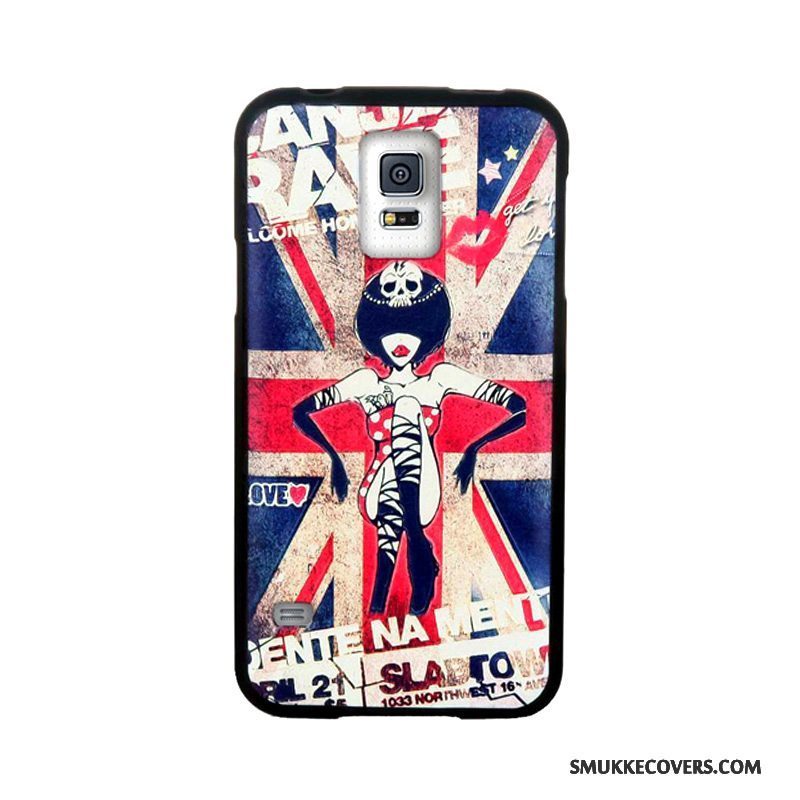 Etui Samsung Galaxy S5 Cartoon Telefonhærdning, Cover Samsung Galaxy S5 Blød Skærmbeskyttelse Hvid