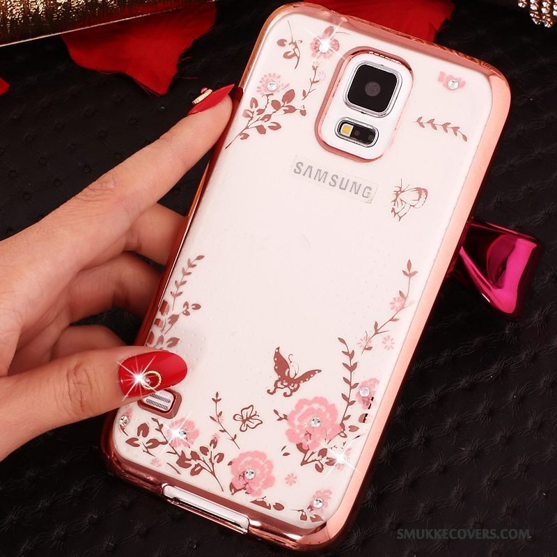 Etui Samsung Galaxy S5 Cartoon Trend Guld, Cover Samsung Galaxy S5 Blød Telefon